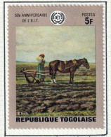 TOGO - 50e Anniv; De L'Organisation Intern. Du Travail, Labourage De Klodt - Y&T N° 649 - 1970 - MH - Togo (1960-...)