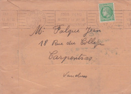 1947--lettre De PARIS  TRI N°1 Pour CARPENTRAS-84..tp Cérès Mazelin 2F Seul Sur Lettre..cachet Mécanique..verso THIAUDE - Briefe U. Dokumente