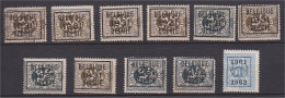 Belgique Préoblitéré Lot De 11 Timbres Belgique - Otros & Sin Clasificación