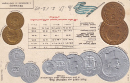 GRANDE-BRETAGNE - Carte Postale Avec Les Monnaies De Grèce Postée à Belfast Pour Lyon - 2 Scans - Covers & Documents