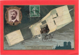 AVIATION - FARMAN 1908, Voyage De Chalons à Reims - Collezioni E Lotti