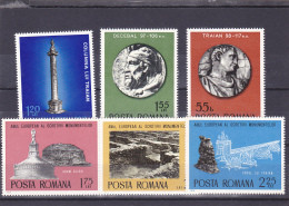 #156      MONUMENTS PROTECTION,  FULL SET, , Mi.3267/74,    1975    MNH**, ROMANIA. - Unused Stamps