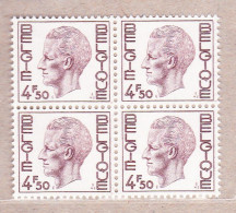 1972 Nr 1644** Zonder Scharnier,blokje Van 4.Koning Boudewijn.Type Elstrom. - 1970-1980 Elström