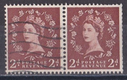 Grande Bretagne - 1952 - 1971 -  Elisabeth II -  Y&T N °  265  Paire  Oblitérée - Usados
