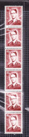 1972 R43** Zonder Scharnier.Koning Boudewijn,strook Van 6 Zonder Nummer. - Coil Stamps