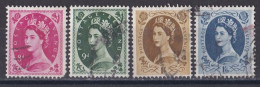 Grande Bretagne - 1952 - 1971 -  Elisabeth II -  Y&T N °  272   273   276   278  Oblitérés - Usados