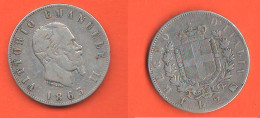 Italia 2 Lire 1863 Torino Italia Regno King Vic. Emanuele II° Italie Italy        ∇  22 - 1861-1878 : Victor Emmanuel II.
