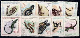 ROMANIA 1965 REPTILIEN MI No 2377-86 MNH VF!! - Unused Stamps