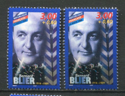 26286 FRANCE N°3191** 3F+60c. Bernard Blier : Violet Au Lieu De Bleu + Normal (non Inclus)  1998  TB - Nuovi