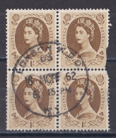 Grande Bretagne - 1952 - 1971 -  Elisabeth II -  Y&T N °  276  Bloc De 4  Oblitérés - Gebraucht