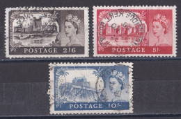 Grande Bretagne - 1952 - 1971 -  Elisabeth II -  Y&T N °  282   283   285  Oblitérés - Usados