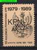 POLAND SOLIDARNOSC KPN 1989 10TH ANNIV OF FORMATION OF KPN EAGLE (SOLID0025/0071(2)) - Solidarnosc Labels