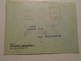 D201463    Hungary  Cover - EMA  Red Meter  -Freistempel -  Győr  To Székesfehérvár  1977 - Viñetas De Franqueo [ATM]