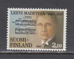 Finland 1987 -100th Birthday Of Leevi Madetoja, Composer, Mi-Nr. 1014, MNH** - Unused Stamps