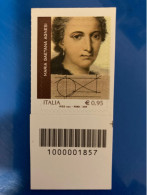 Italia 2018 Codice A Barre 1857 Maria Gaetana Agnesi - Bar Codes