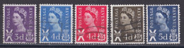 Grande Bretagne - 1952 - 1971 -  Elisabeth II -  Y&T N °  318   424   516   528   534  Oblitérés - Oblitérés
