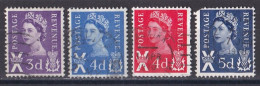 Grande Bretagne - 1952 - 1971 -  Elisabeth II -  Y&T N °  318   424   528   534  Oblitéré - Gebraucht