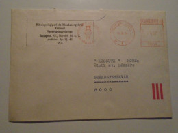 D201468   Hungary  Cover - EMA  Red Meter  -Freistempel - Mosószergyár   Rákospalota-Budapest  -  Székesfehérvár  1986 - Automatenmarken [ATM]