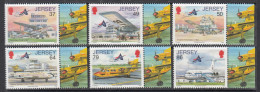 2012 Jersey Airport Aviation Airplanes Complete Set Of 6 MNH @ BELOW Face Value - Jersey