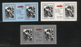 POLAND SOLIDARNOSC SOLIDARITY 1989 5TH ANNIV DEATH BLESSED FATHER JERZY POPIELUSZKO SET OF 3 MS RELIGION CHRISTIANITY - Solidarnosc-Vignetten