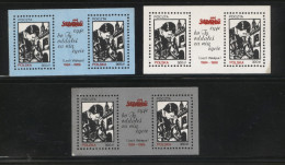 POLAND SOLIDARNOSC SOLIDARITY 1989 5TH ANNIV DEATH BLESSED FATHER JERZY POPIELUSZKO SET OF 3 MS RELIGION CHRISTIANITY - Viñetas Solidarnosc