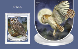 SIERRA LEONE 2018 MNH  Owls  Michel Code: 10070 / Bl.1522. Scott Code: 4930. Yvert&Tellier Code: 1509 - Sierra Leone (1961-...)