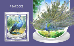 SIERRA LEONE 2018 MNH  Peacocks  Michel Code: 10065 / Bl.1521. Scott Code: 4929. Yvert&Tellier Code: 1511 - Sierra Leone (1961-...)