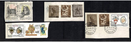 DT28 LOT DE 4 FRAGMENT DU VATICAN SOIT 10 TP OBLITERER - Used Stamps