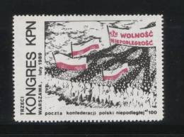 POLAND SOLIDARNOSC SOLIDARITY KPN 1989 3RD KPN CONGRESS POLISH PEOPLE MARCHING FOR FREEDOM & INDEPENDENCE FROM COMMUNISM - Vignette Solidarnosc