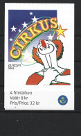 2002 SUEDE  Carnet 2275 ** Europa, Cirque, éléphant, Clown - 1981-..