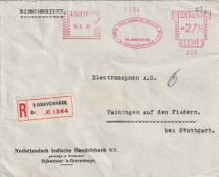 Pays Bas EMA S'Gravenhage Sur Lettre Recommandée Pour L'Allemagne 1930 - Brieven En Documenten