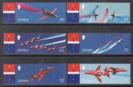 2014 Jersey RAF Air Force Red Arrows Aviation Aerobatics Complete Set Of 6 MNH @ BELOW Face Value - Jersey