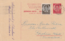 Yougoslavie Entier Postal Pour L'Allemagne 1938 - Ganzsachen