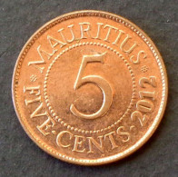 MAURITIUS - 5 Cents 2012 - KM# 52 * Ref. 0185 - Mauricio