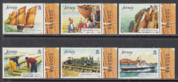 2014 Jersey Oyster Fishing Ships Complete Set Of 6 MNH @ BELOW Face Value - Jersey