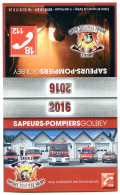 Mini Calendrier 2016 Sapeurs Pompiers Vosges 88 Golbey - Petit Format : 2001-...