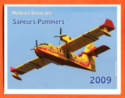 Mini Calendrier 2009 Pompiers Hydravion Sécurité Civile  Ste6789 - Petit Format : 2001-...