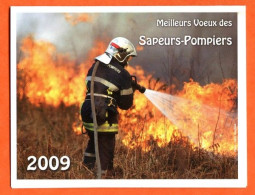 Mini Calendrier 2009 Pompiers Feu Broussailles - Petit Format : 2001-...