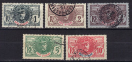 Côte-d'Ivoire N° 21, 22, 23, 24, 25 - Used Stamps