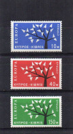 1962 Zypern Mi N°215/217 : ** - MNH - NEUF - POSTFRISCH - POSTFRIS - 1962