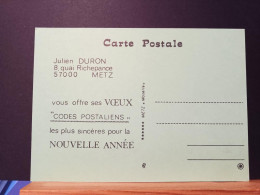 Code Postal, Carte Postale De Voeux 1981 Repiquée, Neuve - Cartas & Documentos