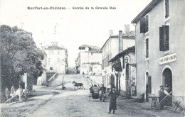 D40 MONTFORT EN CHALOSSE (Landes) VUE ANIMEE DE L' ENTREE DE LA GRANDE RUE +FORGERON... - Montfort En Chalosse