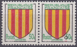 18052 Variété : N° 1044 Blason Comté De Foix Tache Rouge Dans La Signature Trenant à Normal  ** - Unused Stamps