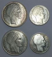 France, 10 Et 20 Francs Turin, 1933-1939 (4 Monnaies) - Otros & Sin Clasificación