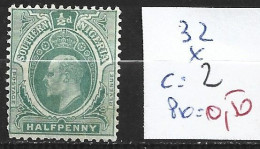 NIGERIA DU SUD 32 * Côte 2 € - Nigeria (...-1960)