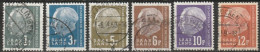 Saarland 1958 MiNr.409 - 414   O Gestempelt  Bundespräsident Theodor Heuss ( EK206/3 ) - Oblitérés