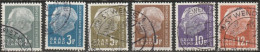 Saarland 1958 MiNr.409 - 414   O Gestempelt  Bundespräsident Theodor Heuss ( EK206/4 ) - Gebruikt
