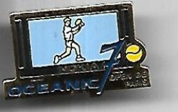 @+ Pin's 7eme Open De Paris - Nokia Oceanic (signé AB) - Tennis