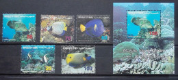 Yemen 1996, Marine Life Of Yemen, MNH S/S And Stamps Set - Yemen