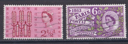Grande Bretagne - 1952 - 1971 -  Elisabeth II -  Y&T N °  370  Et  372  Oblitérés - Usados